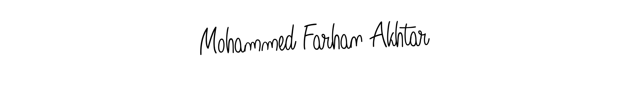 How to make Mohammed Farhan Akhtar name signature. Use Angelique-Rose-font-FFP style for creating short signs online. This is the latest handwritten sign. Mohammed Farhan Akhtar signature style 5 images and pictures png