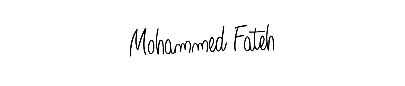 How to make Mohammed Fateh name signature. Use Angelique-Rose-font-FFP style for creating short signs online. This is the latest handwritten sign. Mohammed Fateh signature style 5 images and pictures png