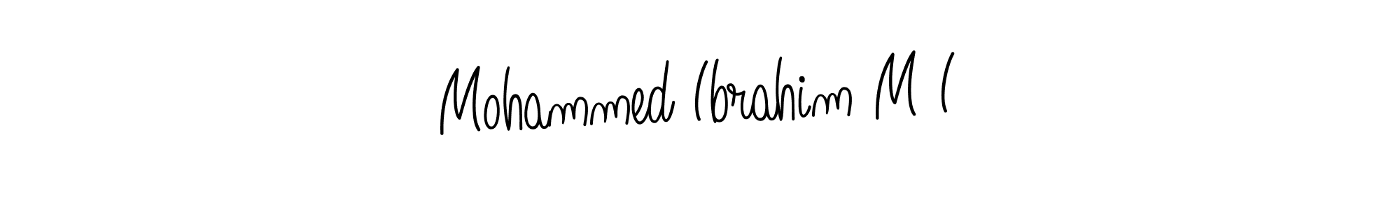 You should practise on your own different ways (Angelique-Rose-font-FFP) to write your name (Mohammed Ibrahim M I) in signature. don't let someone else do it for you. Mohammed Ibrahim M I signature style 5 images and pictures png