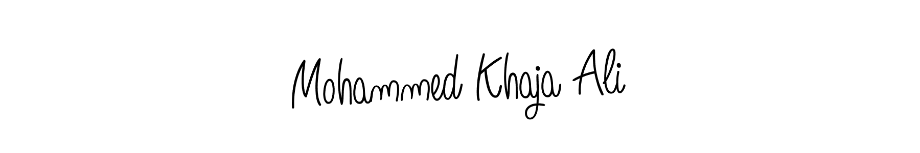 The best way (Angelique-Rose-font-FFP) to make a short signature is to pick only two or three words in your name. The name Mohammed Khaja Ali include a total of six letters. For converting this name. Mohammed Khaja Ali signature style 5 images and pictures png