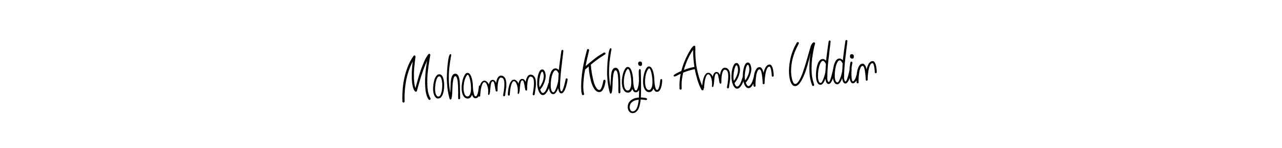 Also You can easily find your signature by using the search form. We will create Mohammed Khaja Ameen Uddin name handwritten signature images for you free of cost using Angelique-Rose-font-FFP sign style. Mohammed Khaja Ameen Uddin signature style 5 images and pictures png