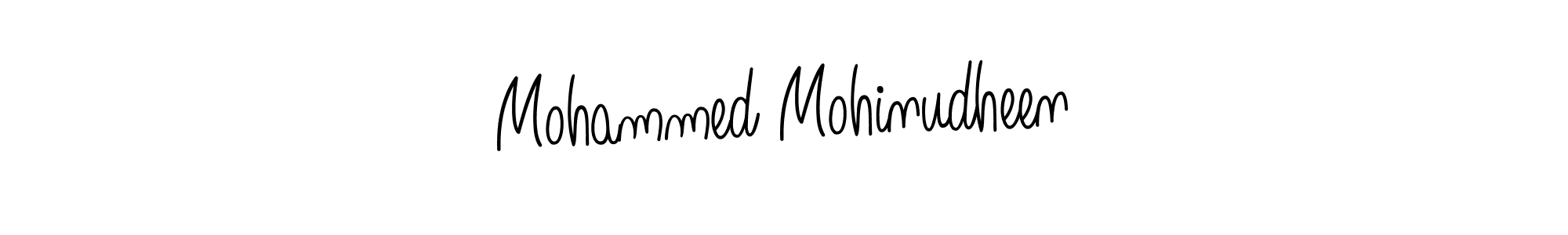 Design your own signature with our free online signature maker. With this signature software, you can create a handwritten (Angelique-Rose-font-FFP) signature for name Mohammed Mohinudheen. Mohammed Mohinudheen signature style 5 images and pictures png