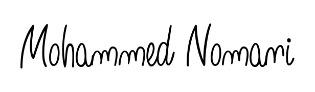 A timeless handwritten aesthetic for Mohammed Nomani. The Angelique-Rose-font-FFP font gives your signature a handcrafted feel with natural curves. Mohammed Nomani signature style 5 images and pictures png