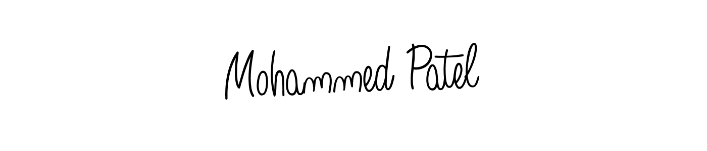 The best way (Angelique-Rose-font-FFP) to make a short signature is to pick only two or three words in your name. The name Mohammed Patel include a total of six letters. For converting this name. Mohammed Patel signature style 5 images and pictures png
