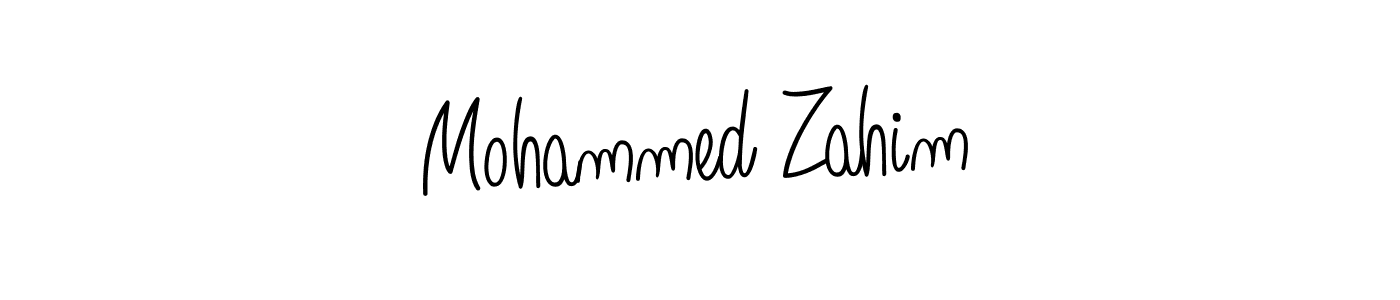 The best way (Angelique-Rose-font-FFP) to make a short signature is to pick only two or three words in your name. The name Mohammed Zahim include a total of six letters. For converting this name. Mohammed Zahim signature style 5 images and pictures png