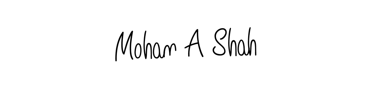 Make a beautiful signature design for name Mohan A Shah. With this signature (Angelique-Rose-font-FFP) style, you can create a handwritten signature for free. Mohan A Shah signature style 5 images and pictures png