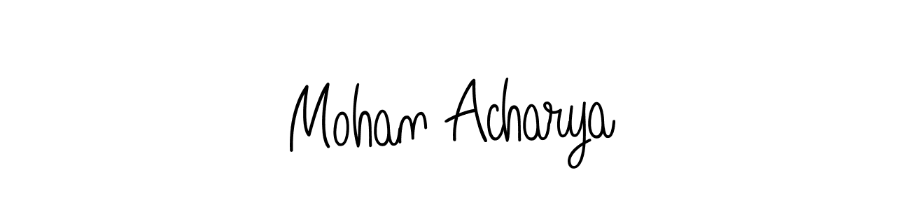 The best way (Angelique-Rose-font-FFP) to make a short signature is to pick only two or three words in your name. The name Mohan Acharya include a total of six letters. For converting this name. Mohan Acharya signature style 5 images and pictures png