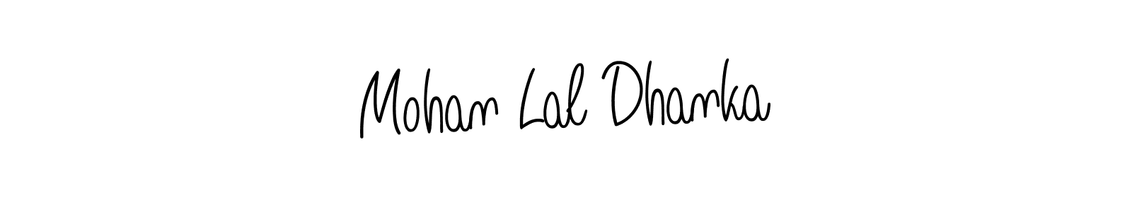 Use a signature maker to create a handwritten signature online. With this signature software, you can design (Angelique-Rose-font-FFP) your own signature for name Mohan Lal Dhanka. Mohan Lal Dhanka signature style 5 images and pictures png