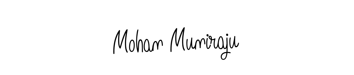 You should practise on your own different ways (Angelique-Rose-font-FFP) to write your name (Mohan Muniraju) in signature. don't let someone else do it for you. Mohan Muniraju signature style 5 images and pictures png