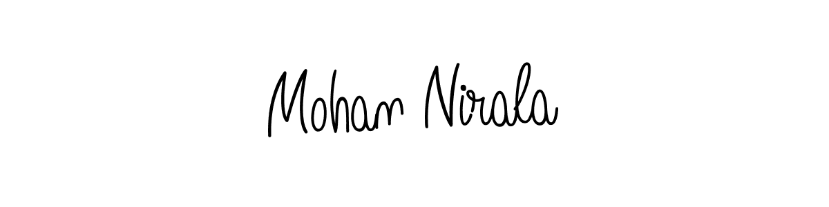 You should practise on your own different ways (Angelique-Rose-font-FFP) to write your name (Mohan Nirala) in signature. don't let someone else do it for you. Mohan Nirala signature style 5 images and pictures png