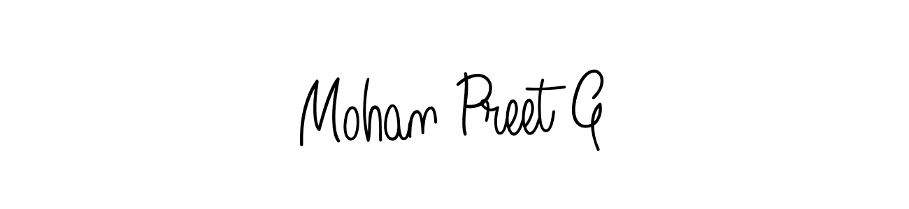 How to make Mohan Preet G signature? Angelique-Rose-font-FFP is a professional autograph style. Create handwritten signature for Mohan Preet G name. Mohan Preet G signature style 5 images and pictures png