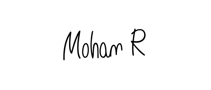 Create a beautiful signature design for name Mohan R. With this signature (Angelique-Rose-font-FFP) fonts, you can make a handwritten signature for free. Mohan R signature style 5 images and pictures png