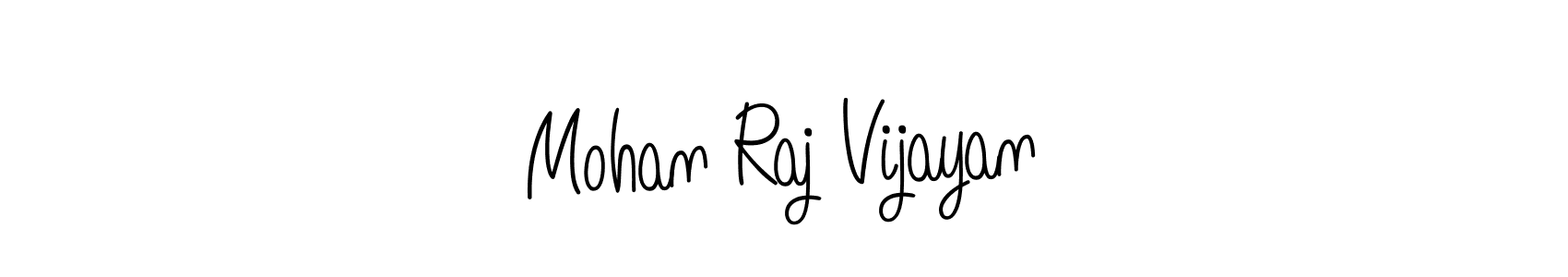 The best way (Angelique-Rose-font-FFP) to make a short signature is to pick only two or three words in your name. The name Mohan Raj Vijayan include a total of six letters. For converting this name. Mohan Raj Vijayan signature style 5 images and pictures png