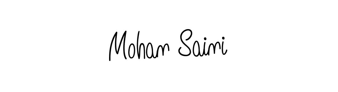 How to make Mohan Saini name signature. Use Angelique-Rose-font-FFP style for creating short signs online. This is the latest handwritten sign. Mohan Saini signature style 5 images and pictures png