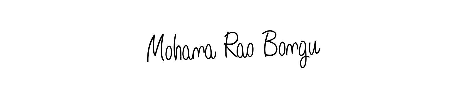 Use a signature maker to create a handwritten signature online. With this signature software, you can design (Angelique-Rose-font-FFP) your own signature for name Mohana Rao Bongu. Mohana Rao Bongu signature style 5 images and pictures png
