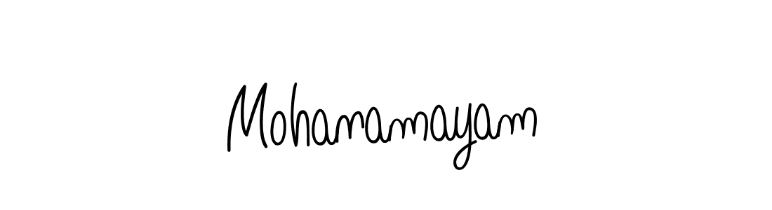 How to make Mohanamayam name signature. Use Angelique-Rose-font-FFP style for creating short signs online. This is the latest handwritten sign. Mohanamayam signature style 5 images and pictures png