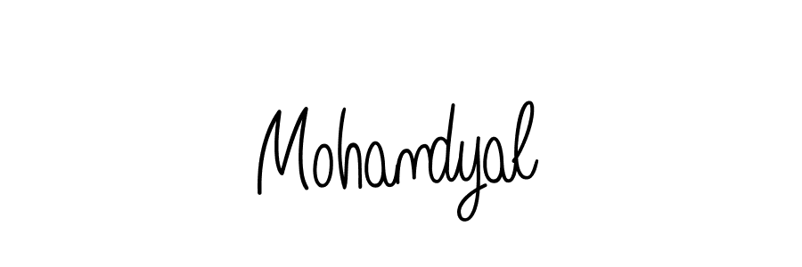 Make a beautiful signature design for name Mohandyal. With this signature (Angelique-Rose-font-FFP) style, you can create a handwritten signature for free. Mohandyal signature style 5 images and pictures png