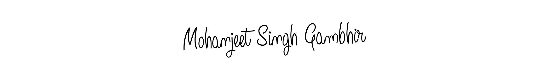 The best way (Angelique-Rose-font-FFP) to make a short signature is to pick only two or three words in your name. The name Mohanjeet Singh Gambhir include a total of six letters. For converting this name. Mohanjeet Singh Gambhir signature style 5 images and pictures png