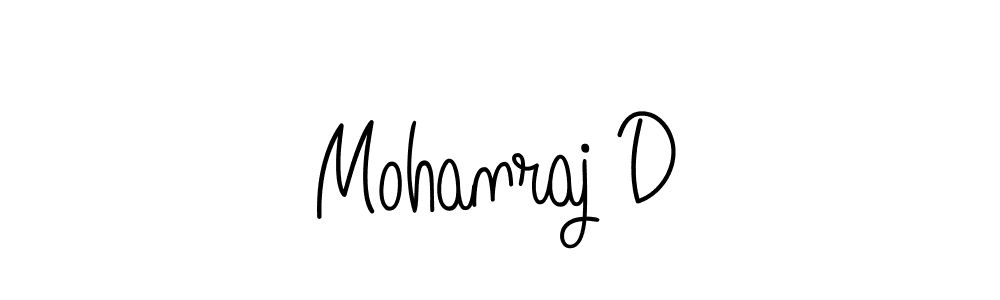How to make Mohanraj D name signature. Use Angelique-Rose-font-FFP style for creating short signs online. This is the latest handwritten sign. Mohanraj D signature style 5 images and pictures png