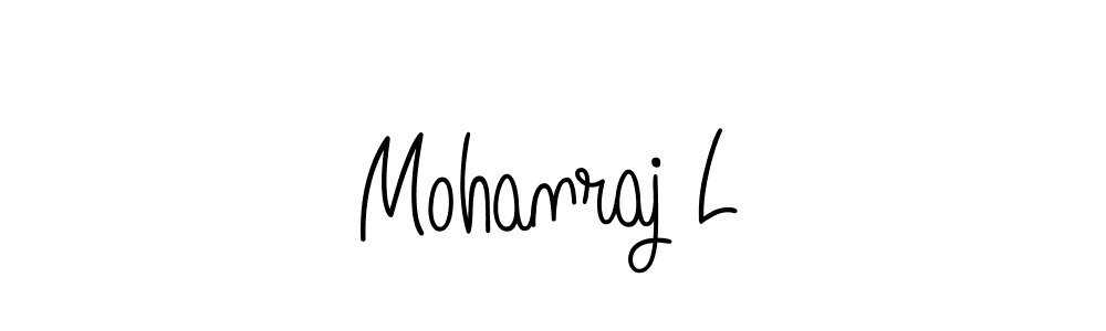 The best way (Angelique-Rose-font-FFP) to make a short signature is to pick only two or three words in your name. The name Mohanraj L include a total of six letters. For converting this name. Mohanraj L signature style 5 images and pictures png