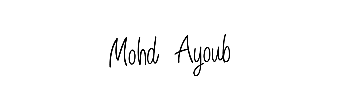 How to make Mohd  Ayoub name signature. Use Angelique-Rose-font-FFP style for creating short signs online. This is the latest handwritten sign. Mohd  Ayoub signature style 5 images and pictures png