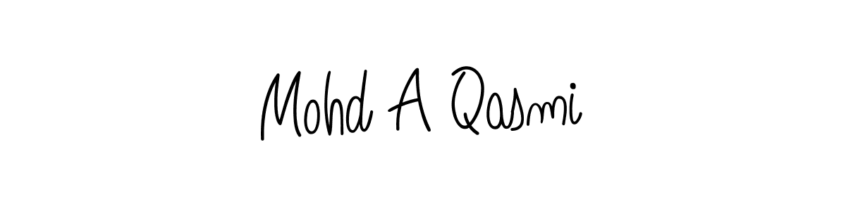 Use a signature maker to create a handwritten signature online. With this signature software, you can design (Angelique-Rose-font-FFP) your own signature for name Mohd A Qasmi. Mohd A Qasmi signature style 5 images and pictures png