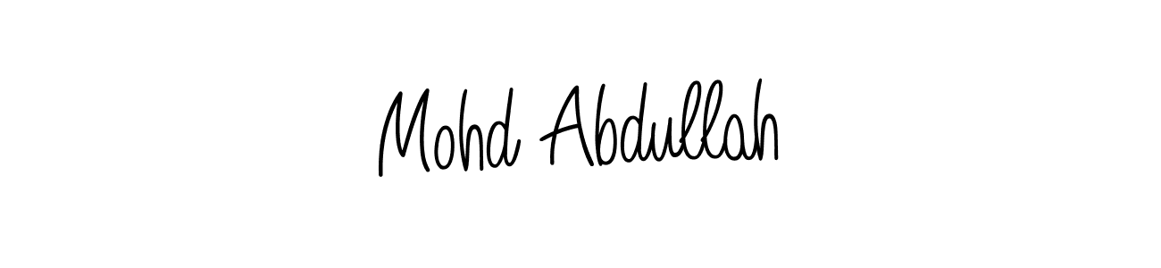 How to make Mohd Abdullah name signature. Use Angelique-Rose-font-FFP style for creating short signs online. This is the latest handwritten sign. Mohd Abdullah signature style 5 images and pictures png