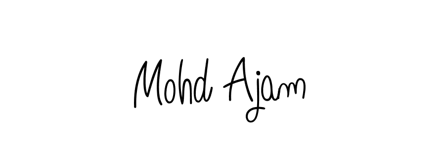 You should practise on your own different ways (Angelique-Rose-font-FFP) to write your name (Mohd Ajam) in signature. don't let someone else do it for you. Mohd Ajam signature style 5 images and pictures png