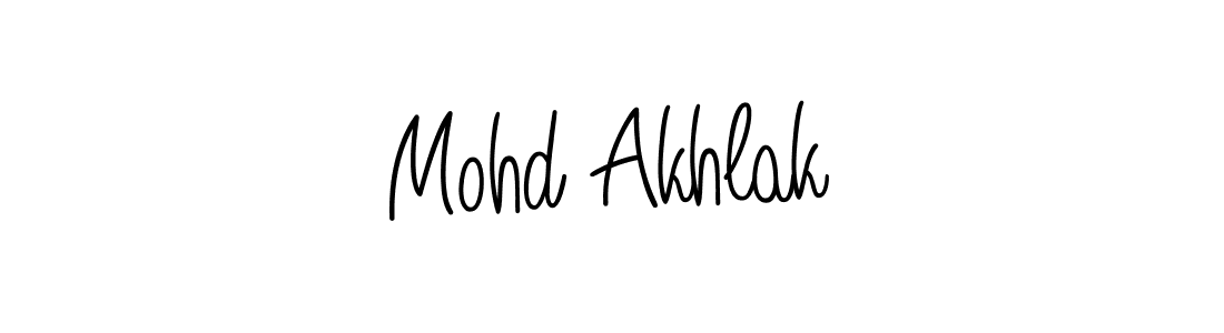 Use a signature maker to create a handwritten signature online. With this signature software, you can design (Angelique-Rose-font-FFP) your own signature for name Mohd Akhlak. Mohd Akhlak signature style 5 images and pictures png