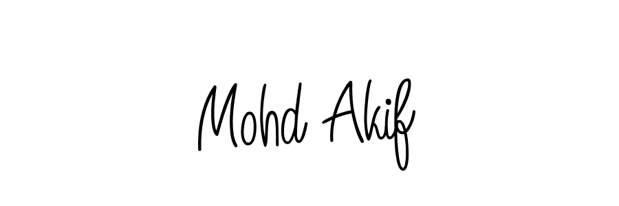 You should practise on your own different ways (Angelique-Rose-font-FFP) to write your name (Mohd Akif) in signature. don't let someone else do it for you. Mohd Akif signature style 5 images and pictures png