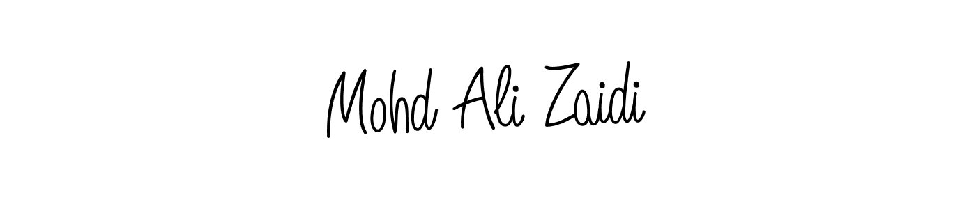 Use a signature maker to create a handwritten signature online. With this signature software, you can design (Angelique-Rose-font-FFP) your own signature for name Mohd Ali Zaidi. Mohd Ali Zaidi signature style 5 images and pictures png