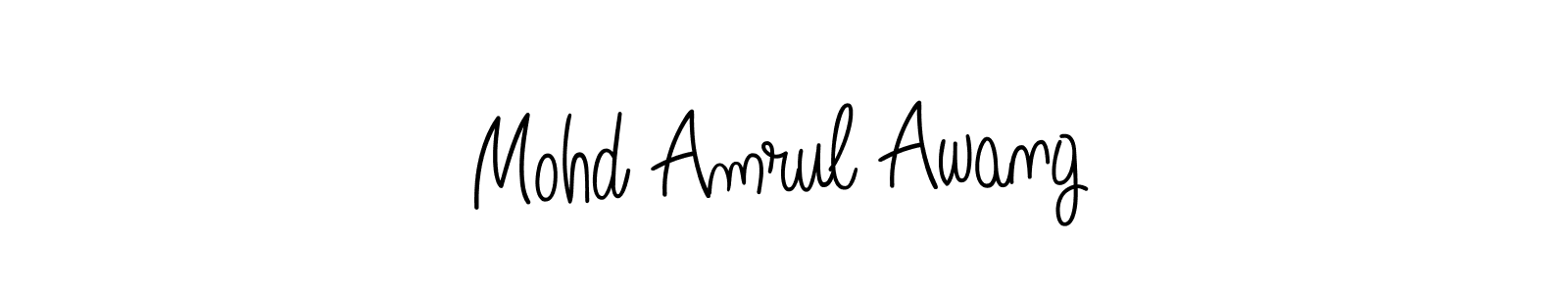 Create a beautiful signature design for name Mohd Amrul Awang. With this signature (Angelique-Rose-font-FFP) fonts, you can make a handwritten signature for free. Mohd Amrul Awang signature style 5 images and pictures png