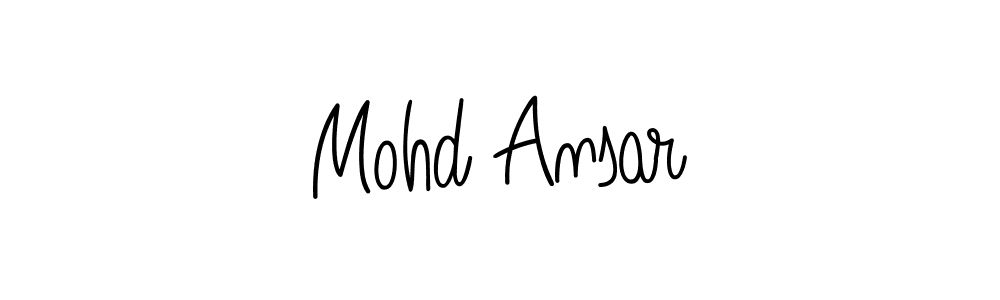 Use a signature maker to create a handwritten signature online. With this signature software, you can design (Angelique-Rose-font-FFP) your own signature for name Mohd Ansar. Mohd Ansar signature style 5 images and pictures png