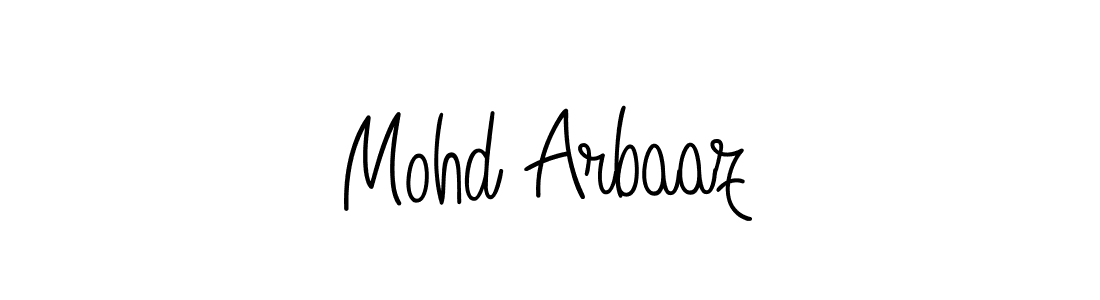 How to make Mohd Arbaaz name signature. Use Angelique-Rose-font-FFP style for creating short signs online. This is the latest handwritten sign. Mohd Arbaaz signature style 5 images and pictures png