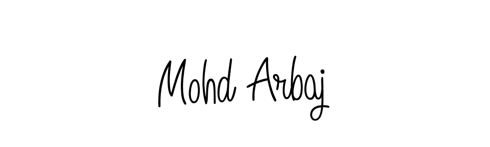 Make a beautiful signature design for name Mohd Arbaj. With this signature (Angelique-Rose-font-FFP) style, you can create a handwritten signature for free. Mohd Arbaj signature style 5 images and pictures png