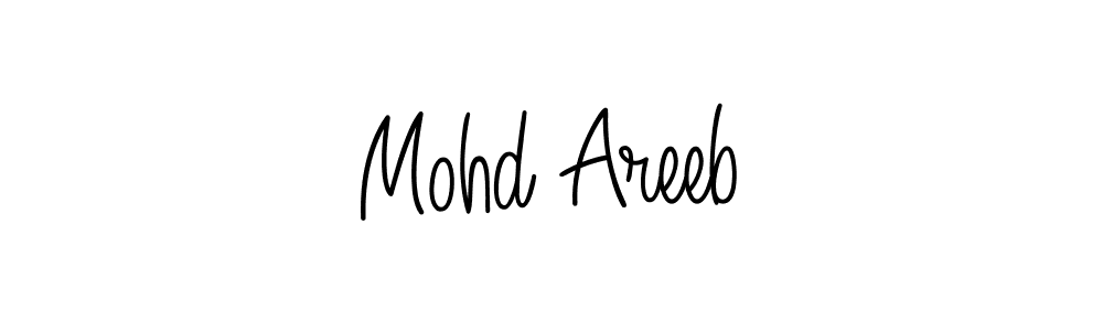 The best way (Angelique-Rose-font-FFP) to make a short signature is to pick only two or three words in your name. The name Mohd Areeb include a total of six letters. For converting this name. Mohd Areeb signature style 5 images and pictures png