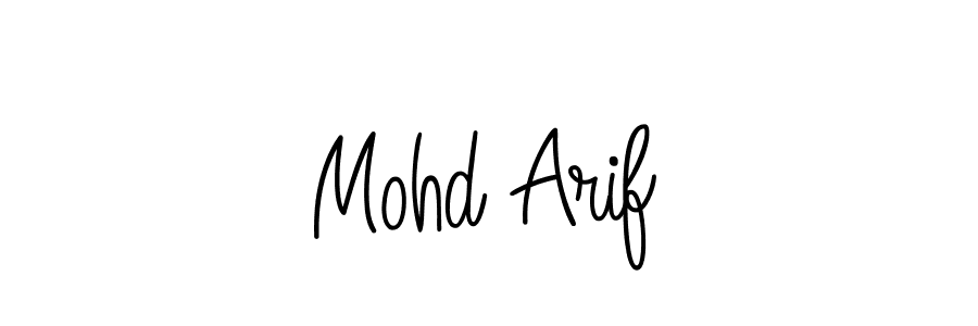 How to make Mohd Arif name signature. Use Angelique-Rose-font-FFP style for creating short signs online. This is the latest handwritten sign. Mohd Arif signature style 5 images and pictures png