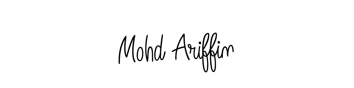 Use a signature maker to create a handwritten signature online. With this signature software, you can design (Angelique-Rose-font-FFP) your own signature for name Mohd Ariffin. Mohd Ariffin signature style 5 images and pictures png