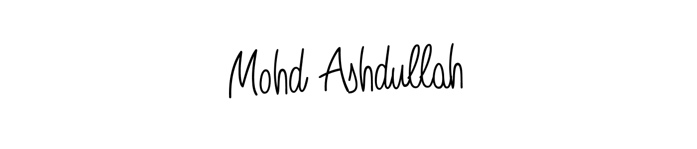 Mohd Ashdullah stylish signature style. Best Handwritten Sign (Angelique-Rose-font-FFP) for my name. Handwritten Signature Collection Ideas for my name Mohd Ashdullah. Mohd Ashdullah signature style 5 images and pictures png