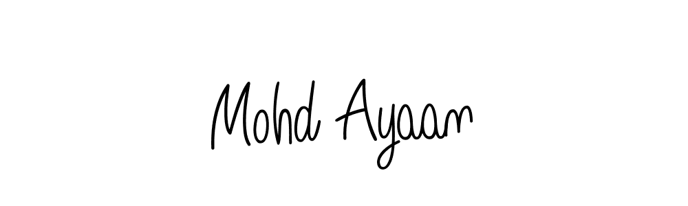 Design your own signature with our free online signature maker. With this signature software, you can create a handwritten (Angelique-Rose-font-FFP) signature for name Mohd Ayaan. Mohd Ayaan signature style 5 images and pictures png