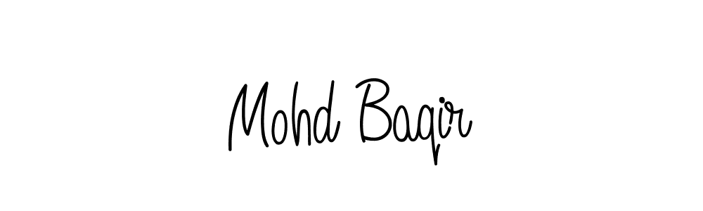 The best way (Angelique-Rose-font-FFP) to make a short signature is to pick only two or three words in your name. The name Mohd Baqir include a total of six letters. For converting this name. Mohd Baqir signature style 5 images and pictures png