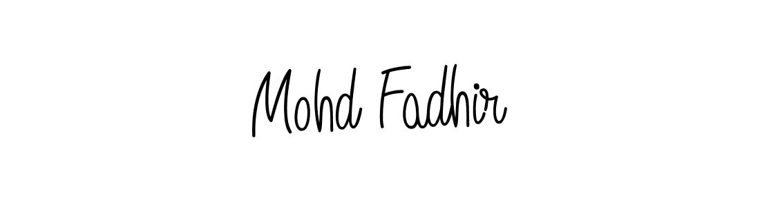 How to make Mohd Fadhir name signature. Use Angelique-Rose-font-FFP style for creating short signs online. This is the latest handwritten sign. Mohd Fadhir signature style 5 images and pictures png