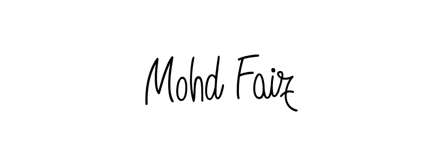 You should practise on your own different ways (Angelique-Rose-font-FFP) to write your name (Mohd Faiz) in signature. don't let someone else do it for you. Mohd Faiz signature style 5 images and pictures png