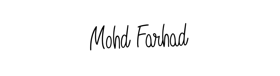 The best way (Angelique-Rose-font-FFP) to make a short signature is to pick only two or three words in your name. The name Mohd Farhad include a total of six letters. For converting this name. Mohd Farhad signature style 5 images and pictures png