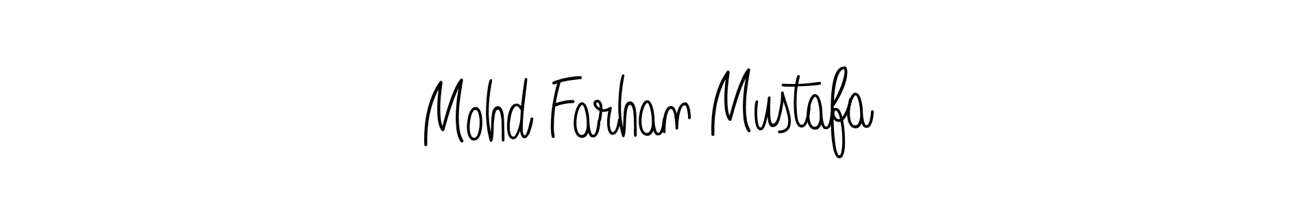 Use a signature maker to create a handwritten signature online. With this signature software, you can design (Angelique-Rose-font-FFP) your own signature for name Mohd Farhan Mustafa. Mohd Farhan Mustafa signature style 5 images and pictures png