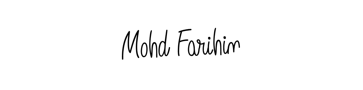 Mohd Farihin stylish signature style. Best Handwritten Sign (Angelique-Rose-font-FFP) for my name. Handwritten Signature Collection Ideas for my name Mohd Farihin. Mohd Farihin signature style 5 images and pictures png