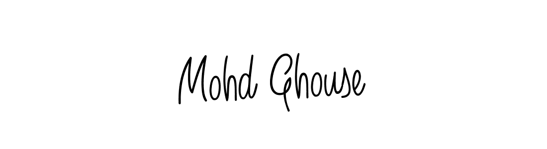 You should practise on your own different ways (Angelique-Rose-font-FFP) to write your name (Mohd Ghouse) in signature. don't let someone else do it for you. Mohd Ghouse signature style 5 images and pictures png