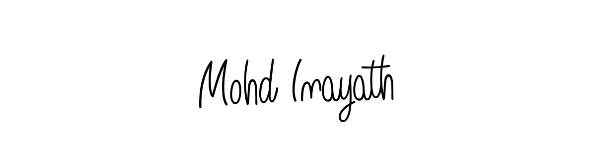 How to make Mohd Inayath name signature. Use Angelique-Rose-font-FFP style for creating short signs online. This is the latest handwritten sign. Mohd Inayath signature style 5 images and pictures png