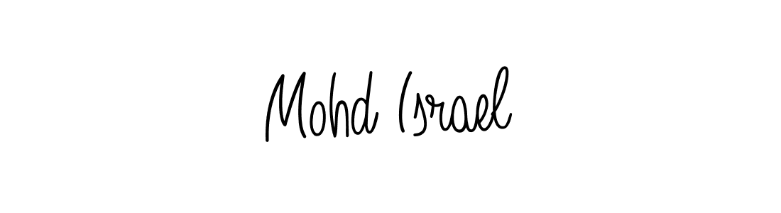 Use a signature maker to create a handwritten signature online. With this signature software, you can design (Angelique-Rose-font-FFP) your own signature for name Mohd Israel. Mohd Israel signature style 5 images and pictures png