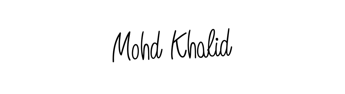 Use a signature maker to create a handwritten signature online. With this signature software, you can design (Angelique-Rose-font-FFP) your own signature for name Mohd Khalid. Mohd Khalid signature style 5 images and pictures png
